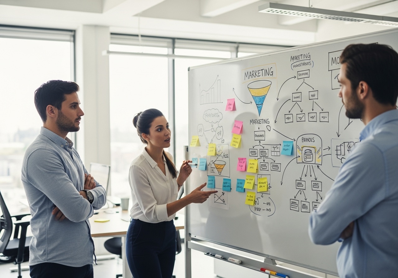 Our expert team in a strategy meeting